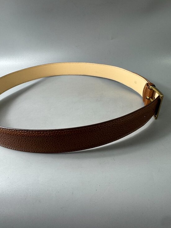 New Crockett & Jones Tan Scotch Grain Men\'s Belt, Size 36 main image 9